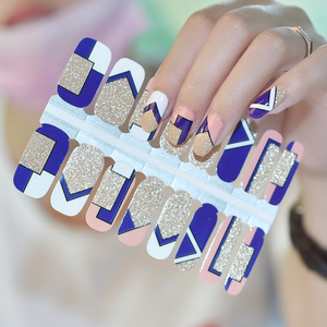 2019 New Hot Selling Nail Polish Stickers, 16pcs/strips Nail Wrap, Nail Art Supplier