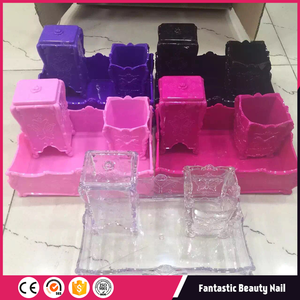 2019 New Product Of Purple Plastic Nail Art Container Factory Price
