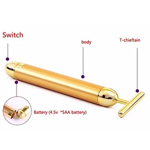 24k Gold Vibrating Energy Beauty Bar Face Massager Beauty Bar 24k golden pulse skin care