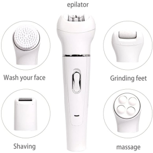 5 in 1 Womens Epilator Hair Remover Lady Trimmer Facial Cleaner Massager Bikini Razor Body Hair Removal Electric Lady Trimmer