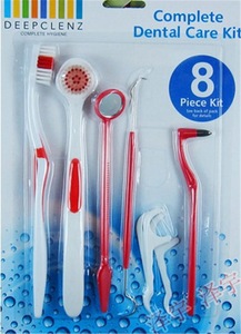 All-Around Teeth Flossing Tools For Teeth Whitening And Oral Hygiene With Mirror Tongue Cleaner Brush Floss Pick Stain