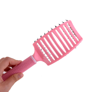 Boar bristle vent hair brush curved hair brush ,dry fast hair brush ,boar hair extension brush