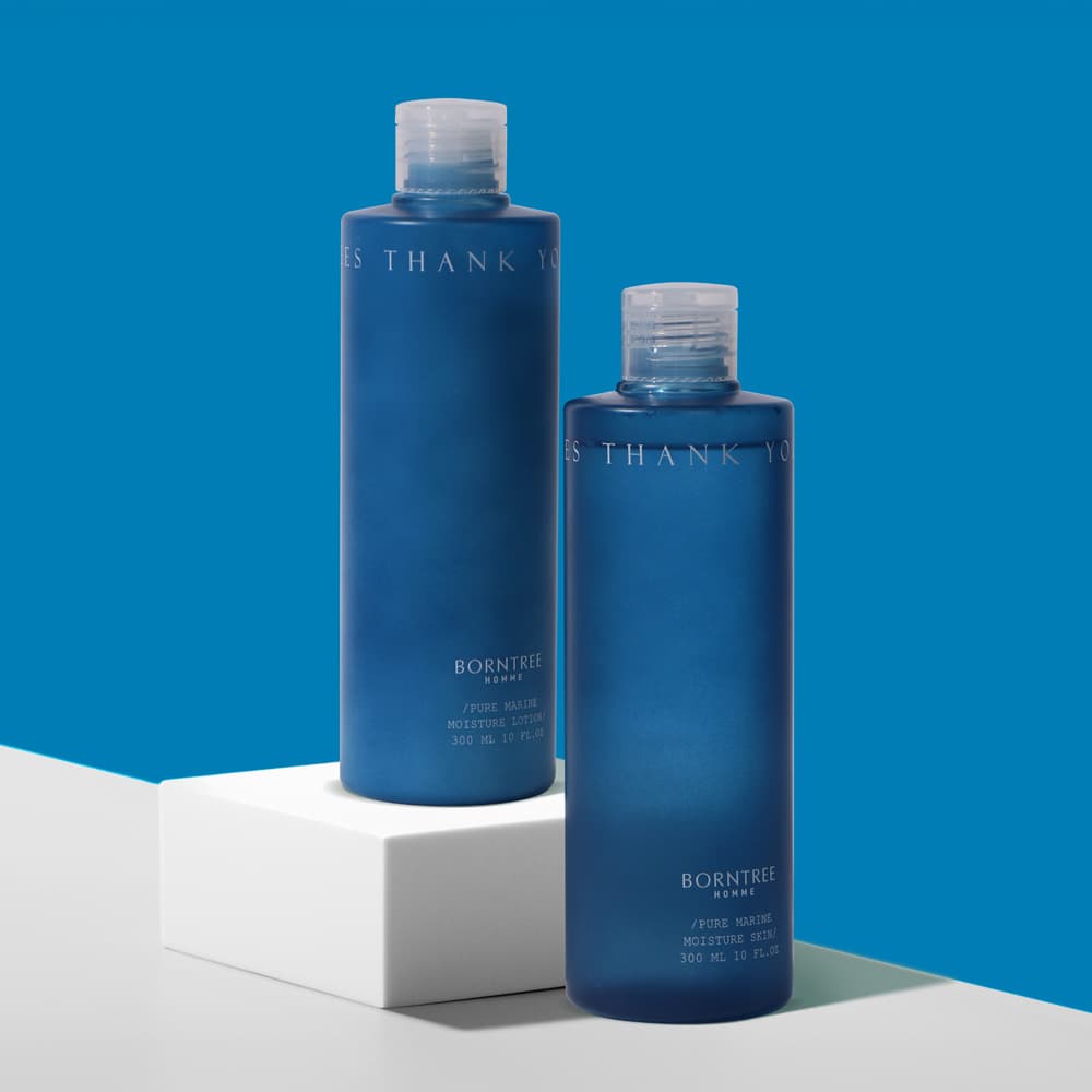 BORNTREE PURE MARINE MOISTURE TONER 300ml 10 FL.oz + LOTION 300ml 10 FL.oz