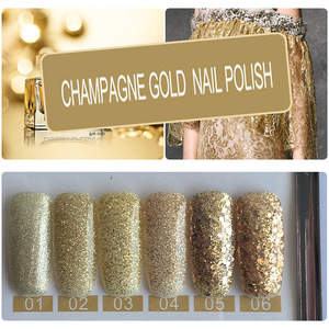 CHAMPAGNE GOLD color series Charming uv gel polish nail Glue COLLECTION designs Organic supply effect arts design customized