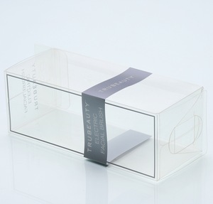 Colored Package Box Cosmetic Puff PET PVC Box Clear Folding Plastic Boxes for Makeup Brushes Power Puff set
