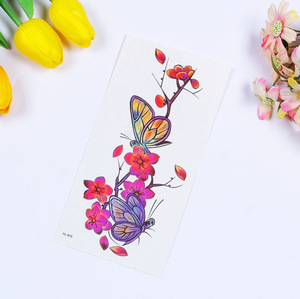 Customized Colorful Flower Non-toxic Temporary Body Art Tattoo Stickers