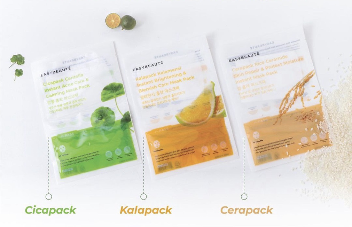EASYBEAUTÉ Kalapack,Cicapack,Cerapack (3 mask packs)