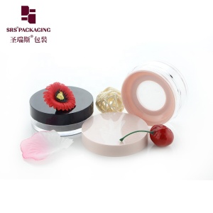 Empty cosmetic powder bottle 10g 20g Portable Pink Black Custom Make Up Loose Powder Jar