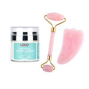 Factory direct supplier anti aging retinol cream and natural rose quartz jade roller