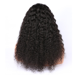 Factory Wholesale Price High Density Virgin Brazilian Human Hair Wigs , Popular Curly Full Lace Human Hair Wig For Black Women