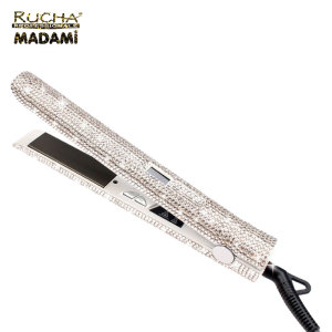 Fashionable Rhinestone hair straightener Custom flat iron with bling