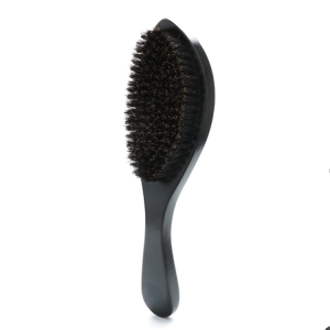 High Quality 100% Natural Boar Bristle Wooden Black long handle curved  wave brush