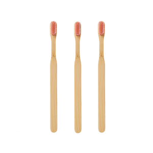 Hot sale coloured biodegradable eco-bamboo charcoal toothbrushes