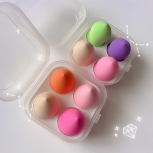 Latex Free Natural Super Soft 3d Beauty Sponge Blender Set Private Label Mini Foundation Makeup Sponge With Case