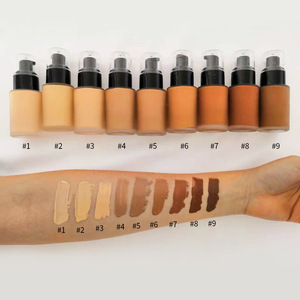 LOW MOQ Private Label 9 Colors Face Whitening Liquid Foundation Waterproof Liquid Foundation Long Lasting