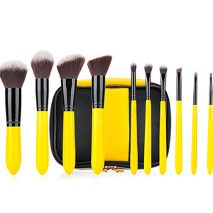 Makeup Brushes, Flat Foundation Blush Eyeliner Eyeshadow Brushes with Holder+Makeup Sponge & Brush Cleaner, Professional Makeup