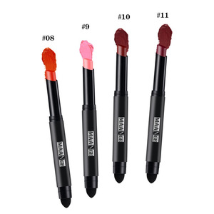 Matte Lipstick Pen Nude Waterproof Lip Stick Makeup Double-end Moisturizer Lipstick Gloss Silky Red Beauty Cosmetic