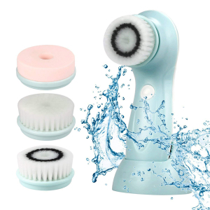 Mini Electric Silicone Face Brush Massager Cepillo Facial Beautiful Silicone Facial Cleansing Brush