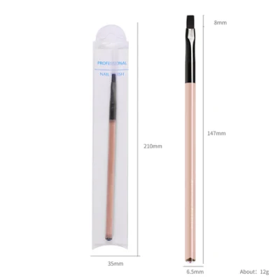 Nail Art New Japan Same Paragraph Acrylic Brown Rod Nail Brush Set Pull Line Pen Phototherapy Pen Brush