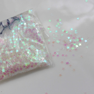 new 3D laser glitter with multi colors/ flake glitter for nail art Laser star Shape Bulk Shining sequin Glitters  for nail art