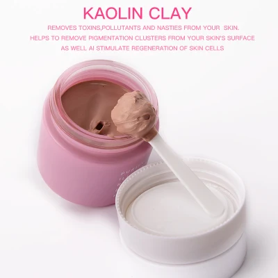 Private Label Pink Clay Clay Brush Mud Beauty Brightening Face Blackbird Mask