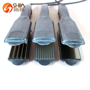 Pro titanium ptc led hair styler flat iron hair straightener with teeth in china market SY-819