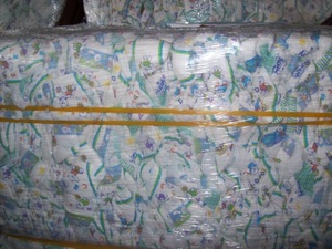 Rejected Diapers In Bales