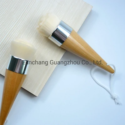 Rose Facial Cleansing Brush Cleanser Facial Exfoliate Brush Wooden Handle