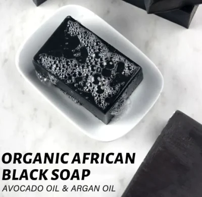 Soap Whitening Skin Organic African Black Soap Avocado &amp; Argan Oil Natural Soap