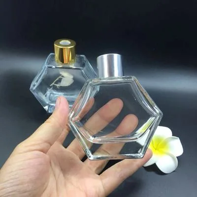 Vintage Glass Flat Perfume Bottles with Pump for Perfume Packaging