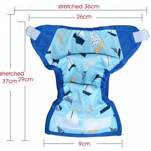 Waterproof PUL newborn cloth diaper/nappy cover, double leaking gussets