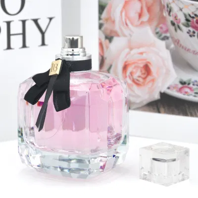 Wholesale Bulk Premium Empty Elegant Brand Name 30ml 50ml 100ml Glass Spray Luxury Perfume Bottles with Decorated Bowknot
