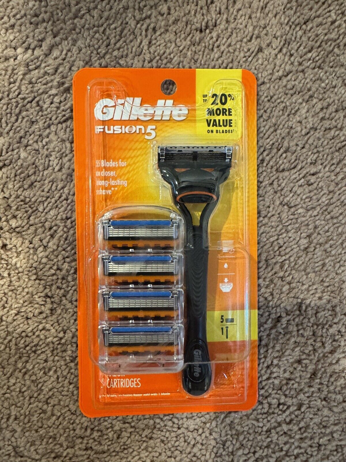 Gillette Fusion 5 - 1 Handle & 5 Cartridges