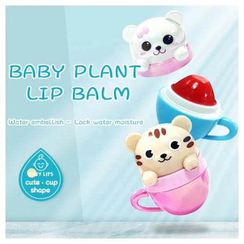 Wholesale New Fruit Flavor Cup Shape Cute Private Label Kids Lip Balm