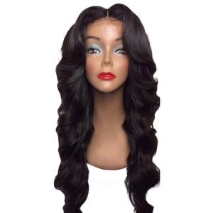 100% human hair indian malaysian lace front wigs without bangs