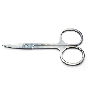 1Pc Women Beauty Makeup Trim Eyebrows Shaping Scissors Embroidered Bend Shear