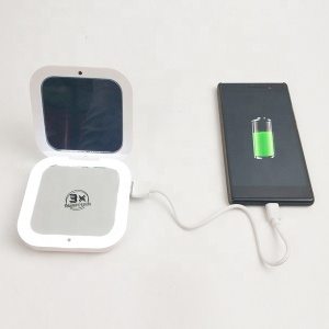 3000mAh Rechargeable Power Bank Pocket Lighted Cosmetic Mirror