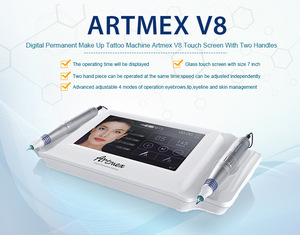 Artmex V8 7 inch glass touch screen MTS + PMU digital tattoo professional permanent makeup machine for eyebrow