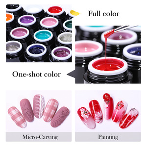 BORN PRETTY 5ml 2 in 1 3D Painting Gel Glitter Micro-carving Soak Off UV Nail Gel Polish One-shot Color Drawing Painting Gel