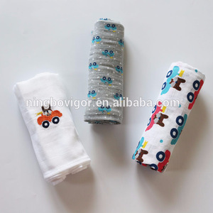 Car Printed No Fluorescence Nappies Square Baby Diaper 3pcs/Pack Infant Diaper