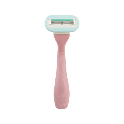 Cartridge Razor 5 Blade Rubber Grip Handle Women System Razor