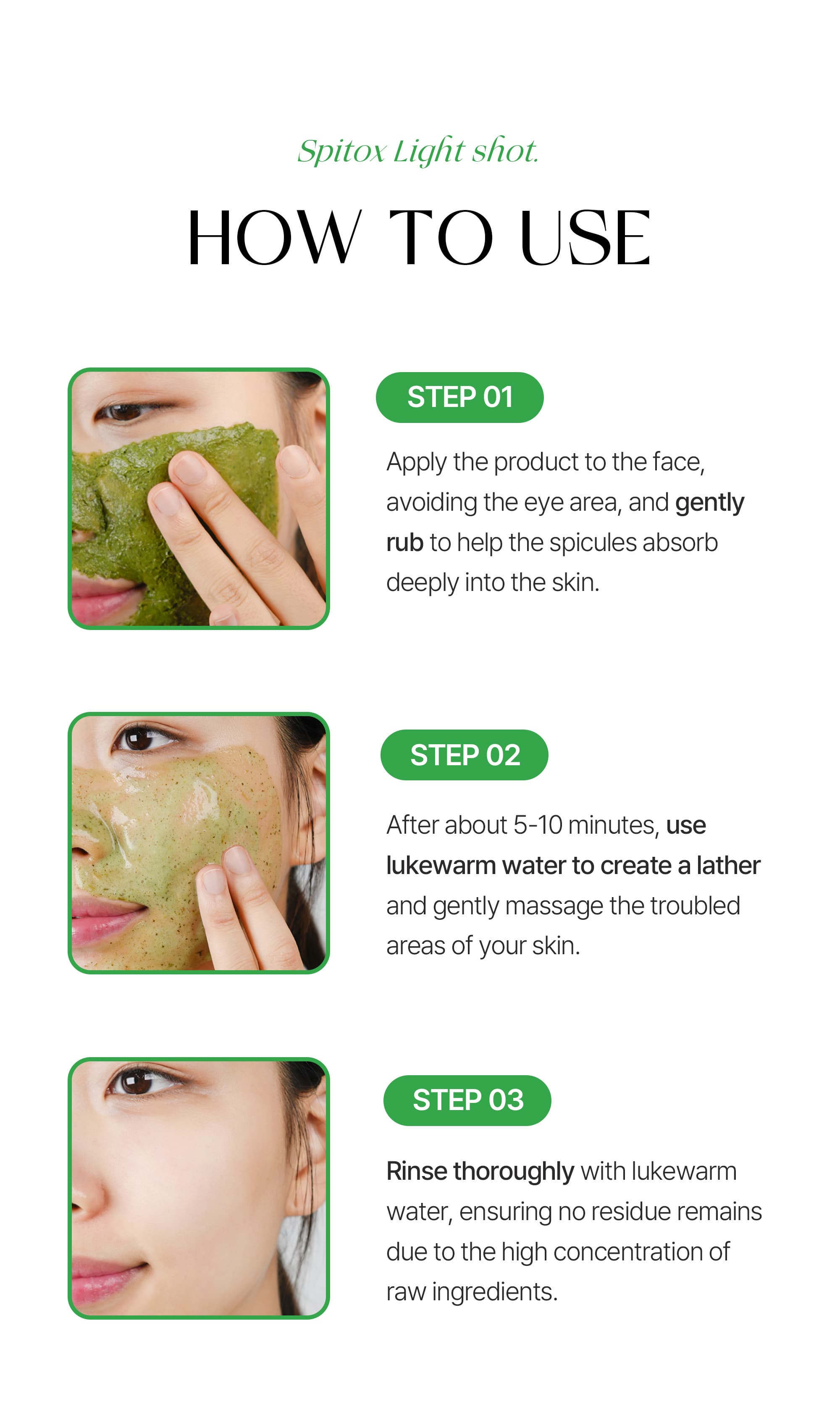 CICA SPITOX LIGHT SHOT MASK for Home Care