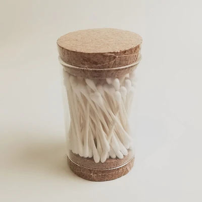 Customised Eco-Friendly Glass Bottle Hygienic Wooden Cotton Swabs