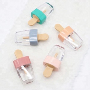 Cute 3ml plastic PP ice cream shaped empty lipstick tube / lipgloss packaging container / bottle tube for cosmetics