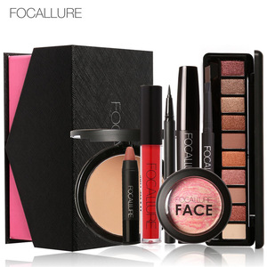 Focallure Cosmetic Product Face Powder Eyeliner Pencil Gel Lipstick Lip Gloss Mascara Eyeshadow Makeup Set