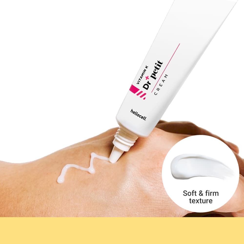 Hellocell vitamin K cream for bruise care, dark circles