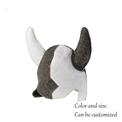 Horn-Shaped Color Matching Sheep Wool Felt Sauna Hat Russian Japanese Sauna Hat