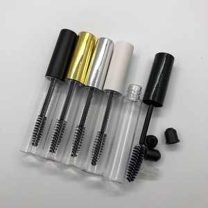 Hot selling empty clear 10ml mascara tube with gold white black cap