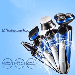 Hot Selling MARSKE Professional 4in1 Grooming Kit LCD Display Battery Power Beard Trimmer Rotary Face Shavers