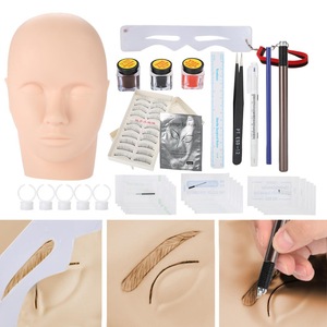 Hot Selling Pro Skin Art Tattoo Eyebrow Practice Set Tattoo Tool Kit Needle Accessories Tattoo Artist Set with Modol